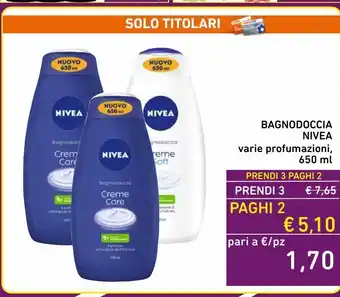 Spazio Conad Bagnodoccia nivea vari profumazioni 650 ml offerta