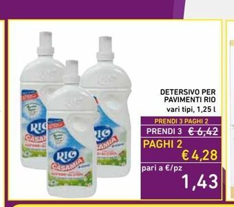Spazio Conad Detersivo per pavimenti rio vari tipi 1.25 l offerta