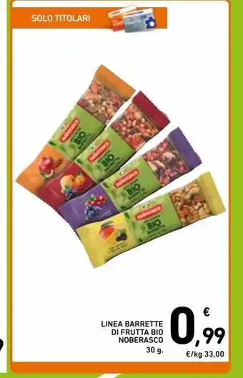 Spazio Conad Linea barrette di frutta bio noberasco 30 g offerta