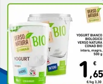 Spazio Conad Yogurt bianco biologico verso natura conad bio offerta
