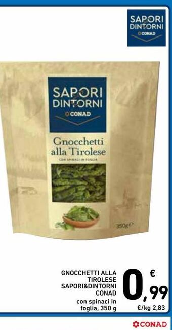 Spazio Conad Gnocchetti alla tirolese sapori & dintorni conad offerta
