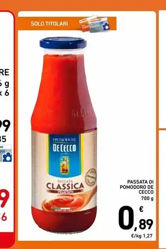 Spazio Conad Passata di pomodoro de cecco offerta