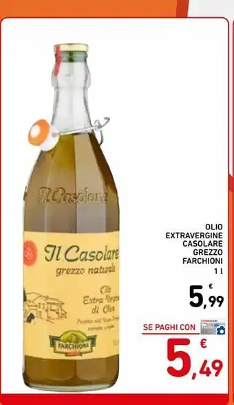 Spazio Conad Olio extra vergine di oliva grezzo farchioni 1l offerta