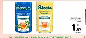 Spazio Conad Tisane ricola camomila , relax 200 g offerta