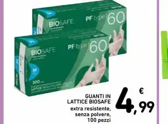 Spazio Conad Guanti in lattice biosafe extra resistente senza polvere 100 pezzi offerta