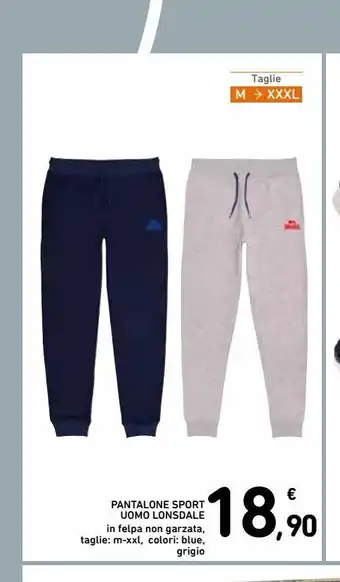 Spazio Conad Pantalone sport uomo lonsdale offerta