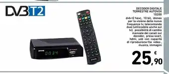 Decoder digitale terrestre autovox 10200