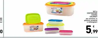 Spazio Conad Set contenitori cucina colorati offerta