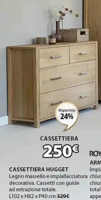 JYSK Cassettiera Hugget L102 x H82 x P40 cm offerta