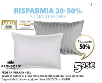 JYSK Kronborg Federa in raso nell 50x70/75 cm offerta
