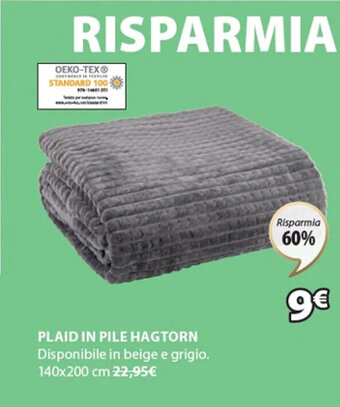 JYSK Plaid in pile hagtorn 140x200 cm offerta