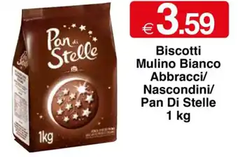 Sì con te Pan di stelle Biscotti Mulino Bianco Abbracci/Nascondini 1 kg offerta