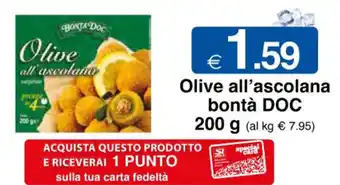 Sì con te Olive all'ascolana bontà DOC 200g offerta