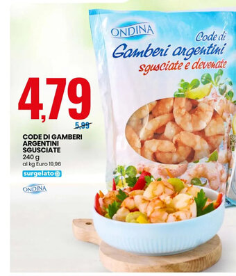 Eurospin Code Di Gamberi Argentini Sgusciate 240 g offerta