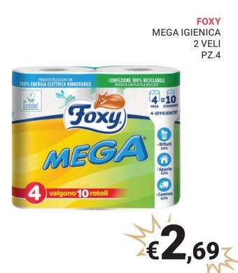 Eté Foxy Mega Igienica 2 Veli Pz. 4 offerta