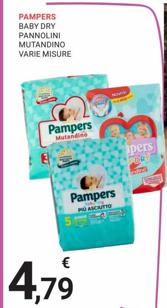 Pampers Baby Dry Pannolini Mutandino Varie Misure