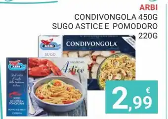Eté Arbi Condivongola 450 g Sugo Astice E Pomodoro 220 g offerta