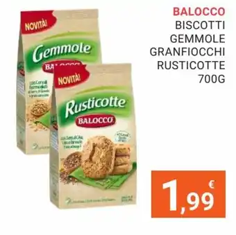 Eté Balocco Biscotti Gemmole Granfiocchi Rusticotte 700 g offerta