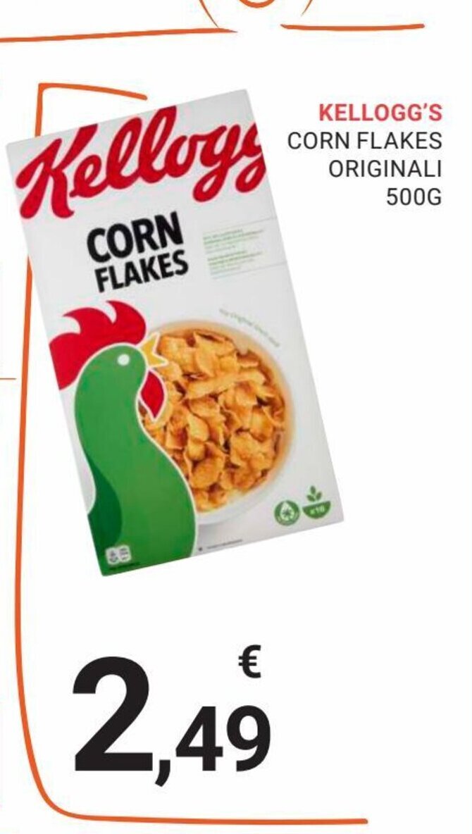 Kellogg's Corn Flakes Originali 500 g offerta di Eté