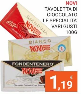 Eté Novi Tavoletta Di Cioccolato Le Specialita Vari Gusti 100 g offerta
