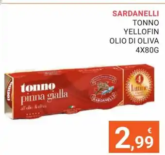 Eté Sardenelli Tonno Yellofin Olio Di Oliva 4x80g offerta