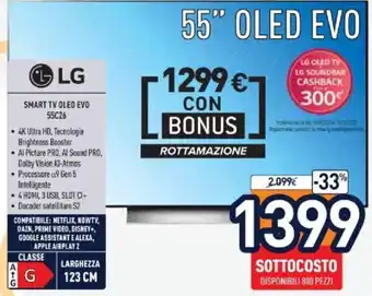 Unieuro LG Smart TV 55" QLed EVO 55C26 offerta