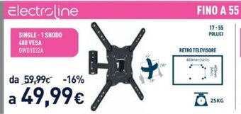 Unieuro Electroline Single - 1 Snodo 400 Vesa offerta