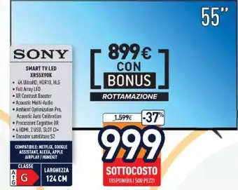 Unieuro Sony Smart TV Led 55" XR55X90K offerta