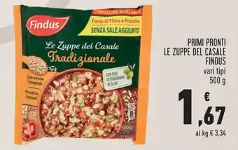 Conad Findus Le Zuppe del Casale Primi Pronti vari tipi 500 g offerta