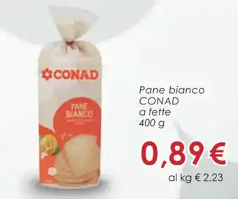 Conad Conad Pane bianco a fette 400 g offerta