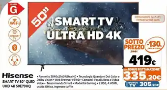Iperal Hisense Smart TV 50" QLED UHD 4K 50E79HQ offerta