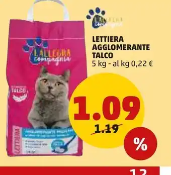 PENNY Lettiera agglomerante talco offerta
