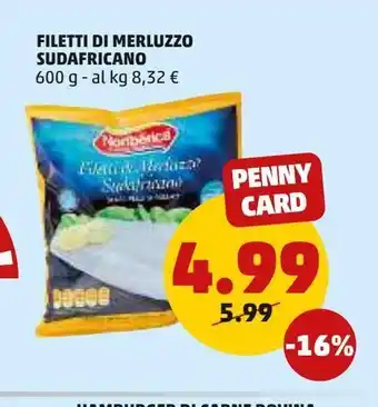 PENNY Filetti di merluzzo sudafricano offerta