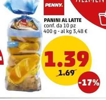 PENNY Panini al latte offerta