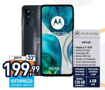 Unieuro motorola Moto G52 offerta