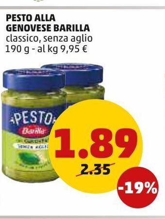 PENNY Pesto alla genovese barilla offerta