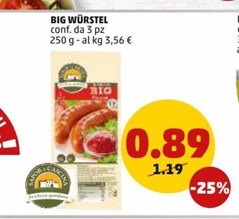 PENNY Big wurstel offerta