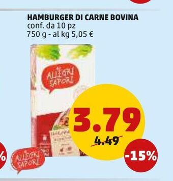 PENNY Hamburger di carne bovina offerta