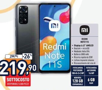 Unieuro Redmi Note 11S offerta