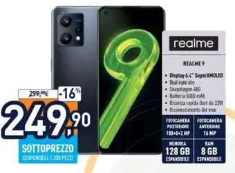 Unieuro Realme 9 offerta