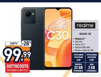 Unieuro Realme C30 offerta