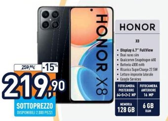 Unieuro Honor X8 offerta