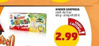 PENNY Kinder sorpresa offerta