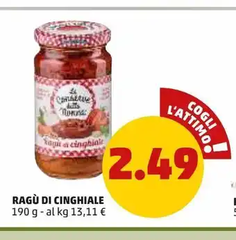 PENNY Ragu di cinghiale offerta