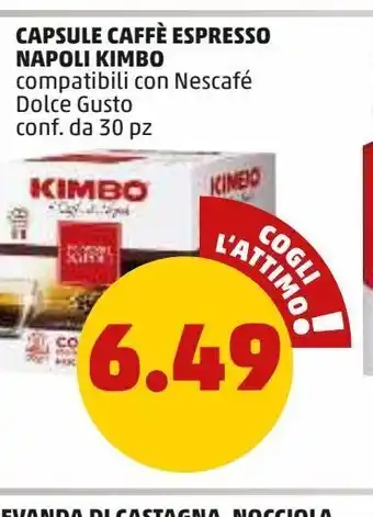 PENNY Capsule caffe espresso napoli kimbo offerta