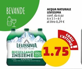 PENNY Acqua naturale levissima offerta