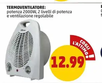 PENNY Termoventilatore offerta
