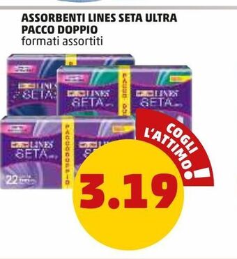 PENNY Assorbenti lines seta ultra pacco doppio offerta