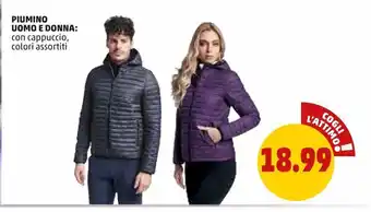PENNY Piumino uomo e donna offerta