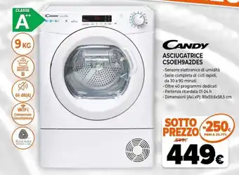 Iperal Candy Asciugatrice CSOEH9A2DES offerta